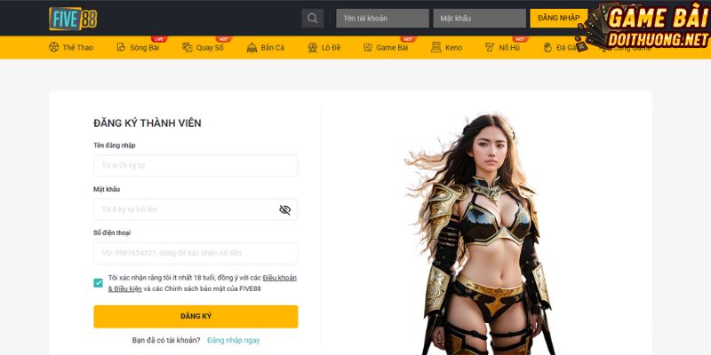 Đăng ký tài khoản đơn giản trong 1 giây