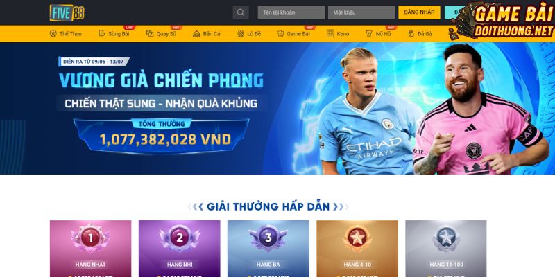Vương Giả Chiến Phong – Đua top Five88 thưởng đến 100 triệu