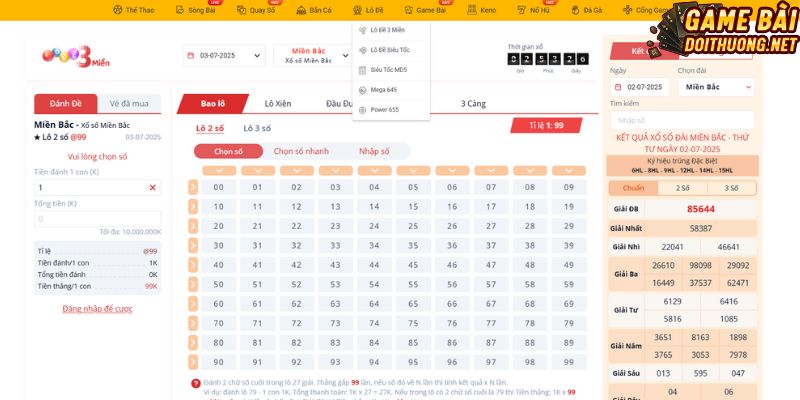 Chơi lô đề thử vận may tại Five88