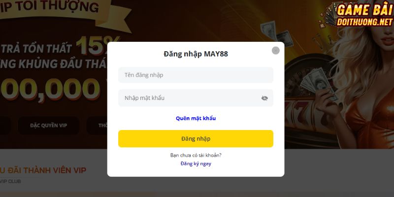 Đăng nhập cổng game May88 với 3 bước