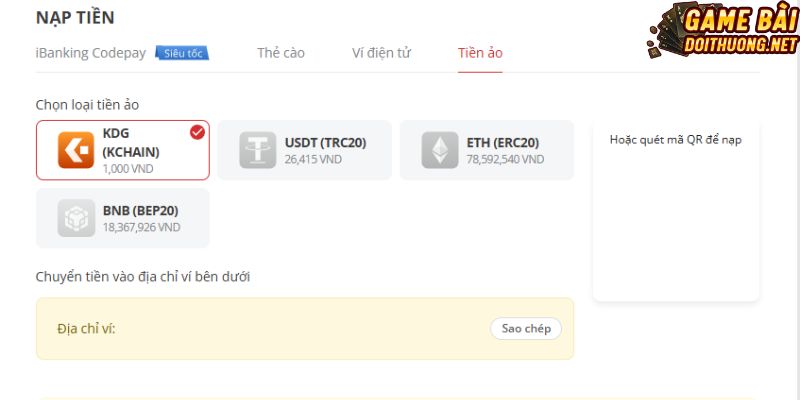 Phương thức nạp tiền ảo đã có mặt tại sân chơi