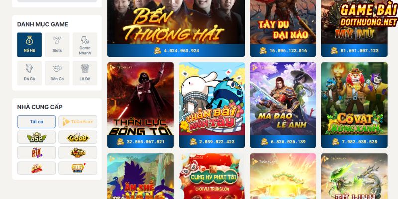 Gần 2000 trò chơi có mặt tại nhà cái