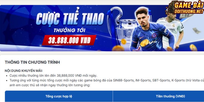 Nhận tiền thưởng khủng khi cược lớn