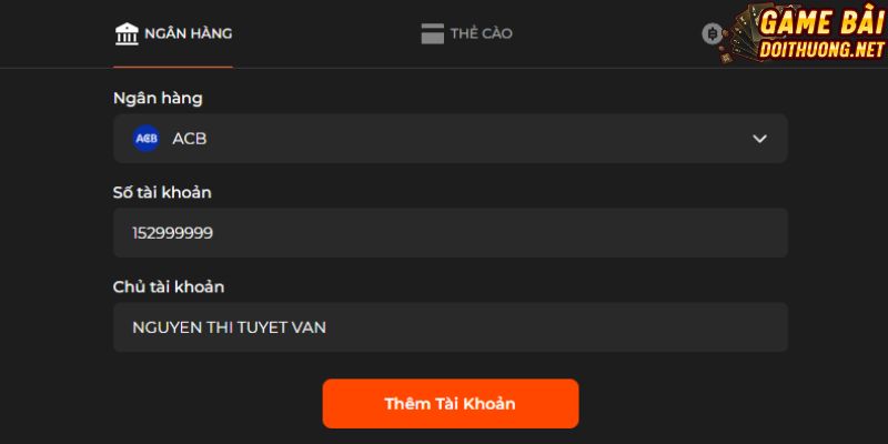 Hướng dẫn rút tiền mặt bằng ngân hàng tại SV88