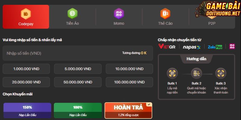 Rút tiền từ nền tảng về ngân hàng trong 3 phút