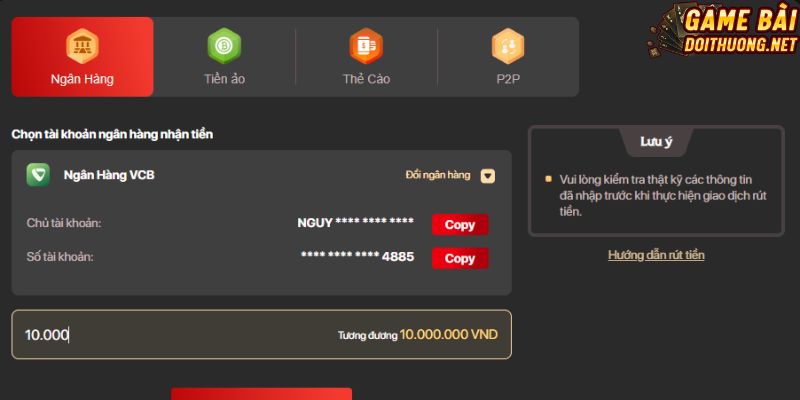 Nạp tiền thông qua Codepay an toàn cho hội viên XO88