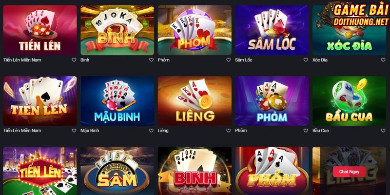 Danh sách các siêu phẩm có mặt tại nhà cái