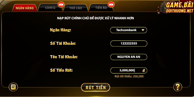 Rút tiền về ngân hàng được nhiều hội viên Go88 ưu tiên