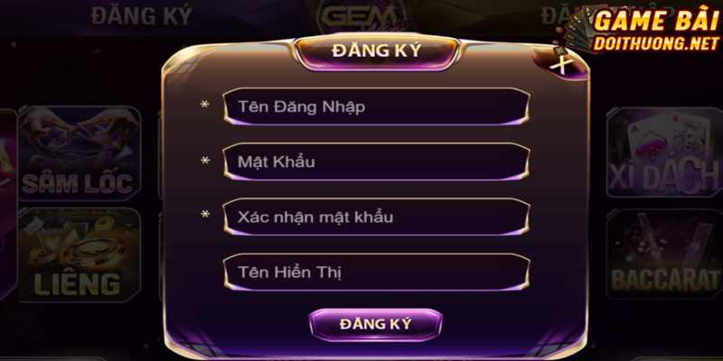 Bước 1: Đăng ký tài khoản Gemwin nhanh chóng