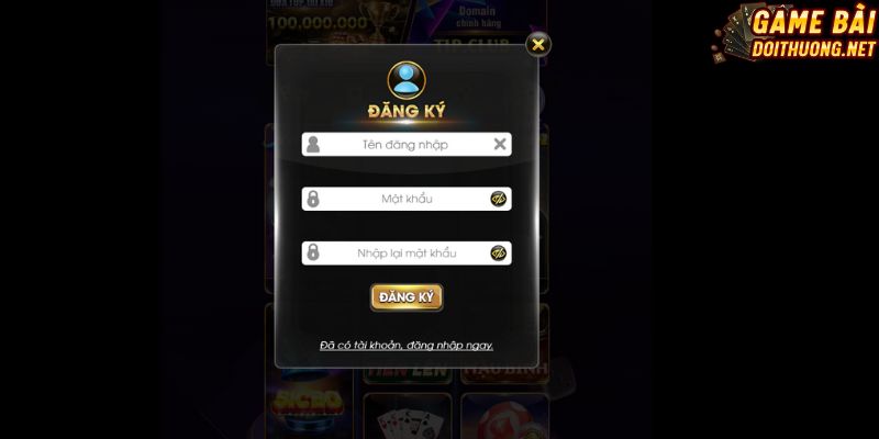 Đăng ký nhanh chóng tại TipClub với 3 bước