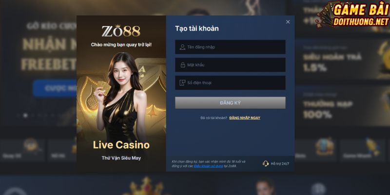 Chi tiết các bước tạo ID mới ở Zo88