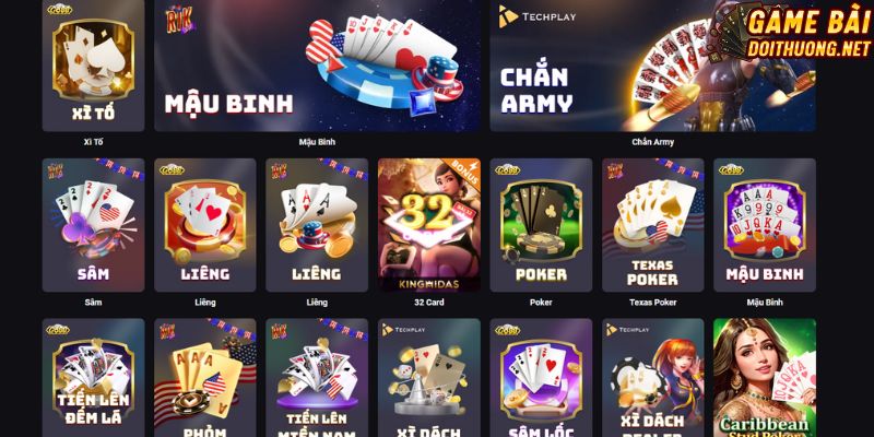 Các tựa game bài luôn chiếm được vị trí yêu thích của hội viên