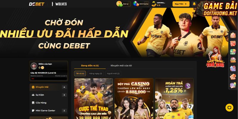 DEBET - Nhà cái được yêu thích nhất 2025