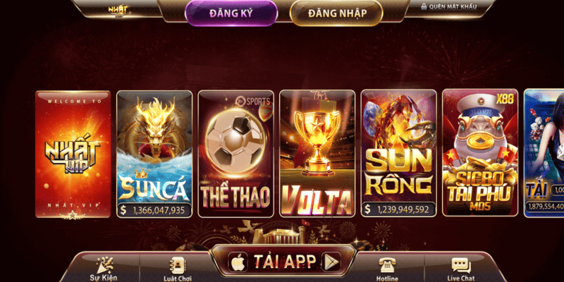 Kho game Nhatvip phong phú với nhiều lựa chọn hấp dẫn