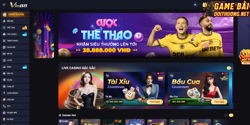 Giới thiệu mới nhất về sân chơi đỏ đen Vin88