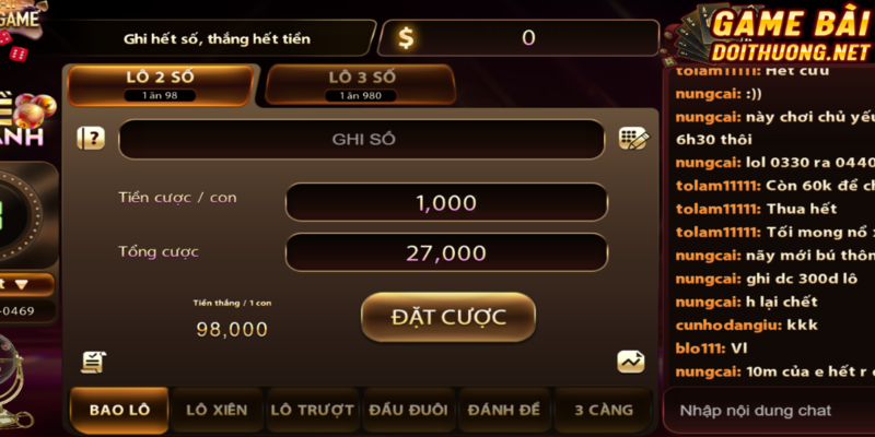 Xổ số - Lô đề Gemwin với tỷ lệ ăn cao